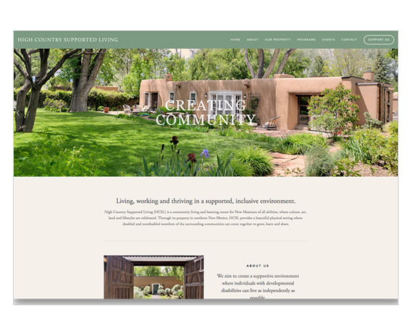 High Country Supported Living website